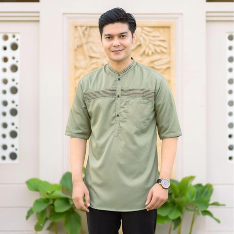 Juragan Kurta - Baju Koko Pria Dewasa Lengan Pendek Terbaru Simpel Motif MH