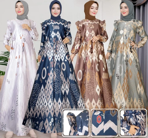 Celin Fashion [TA] - Gamis Aliya motif M L XL 4L 6L JUMBO