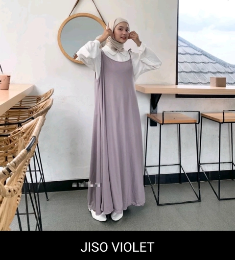 Kaos San - OVERALL DRESS POLOS KOREAN LOOK MUSLIM ALL SIZE JUMBO
