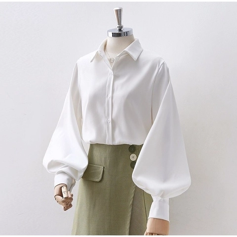 Bursanekashop - AQILA BLOUSE PAKAIAN ATASAN KEMEJA BLOUSE POLOS LENGAN PANJANG WANITA