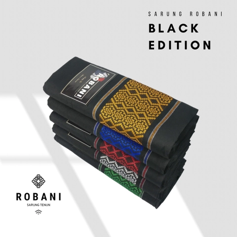 Robani - PAKET sarung ROBANI black Edition isi 10 pcs [mix 5 warna]