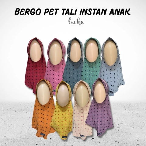 Leika - HIJAB BERGO INSTAN ANAK CRINKLE / JILBAB INSTAN KIDS