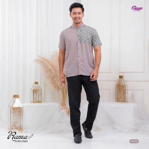 Khaaya Collection - Koko Dewasa Motif Batik Lengan Panjang dan Lengan Pendek Koko Rama Simple