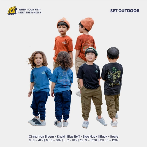 Hoofla - Pakaian anak laki-laki Set Outdoor