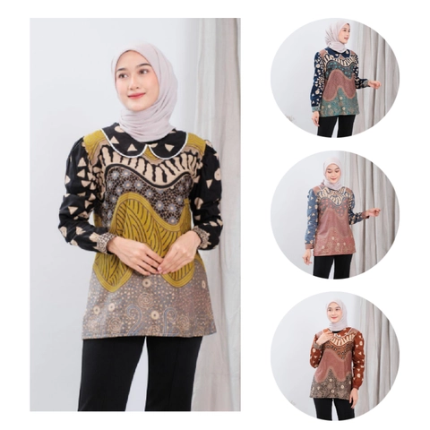 Kois Batik - Atasan Batik Wanita Kekinian Modern Blouse Notif Laura