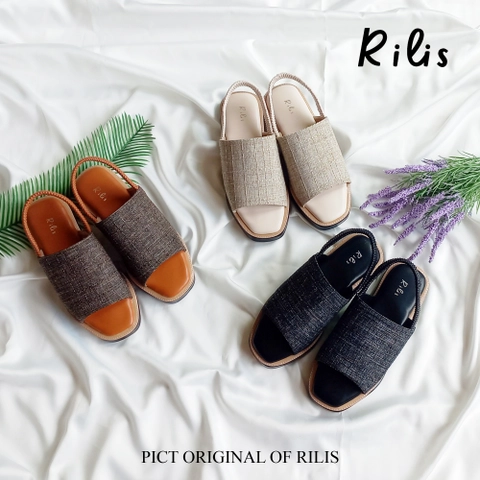 Rilis - Sandal Wanita Alika Canvas Platfoam (Rilis 14)