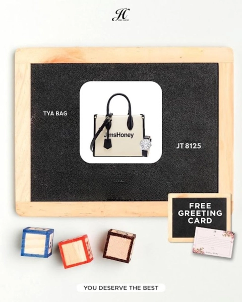 Jims Honey Cianjur - Bundling Tya Bag + Timepiece Cewek JT 8125 Plus Original