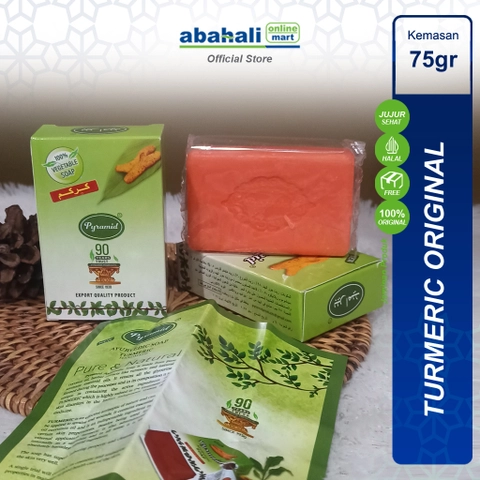 Abahali Mart - Sabun Pyramid Turmeric Original 75gr Sabun Kunyit Pencerah Kulit