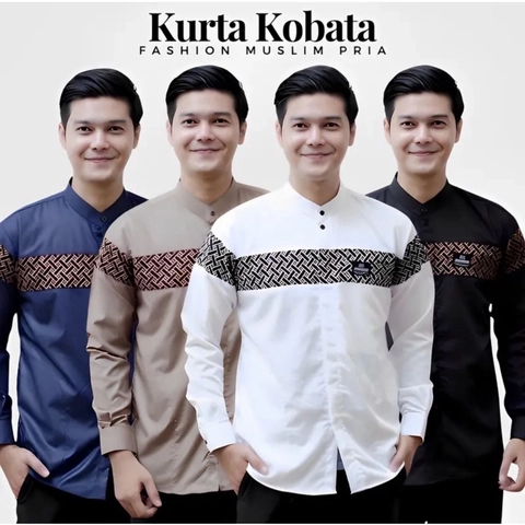 Bursanekashop - Baju Koko Kurta kobata madina Dewasa Lengan Panjang Serap Keringat