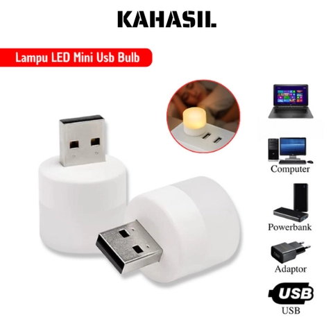 KAHASIL - Lampu LED Mini USB Portable Tidur Belajar Emergency Bohlam Kecil Darurat Baca Penerangan