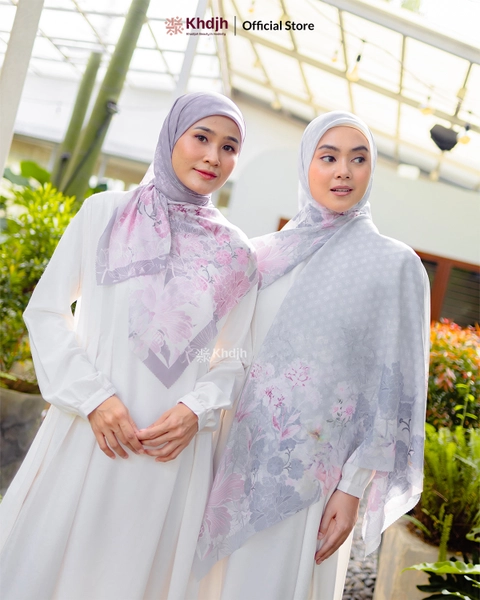 KhadijahLabel - Hijab Jilbab Segi Empat Hijab Voal Scarf Premium Hijab Motif Terbaru Giselle