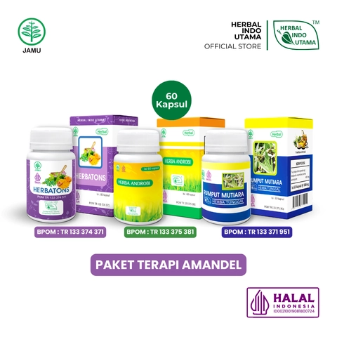 Herbal Indo Utama - Paket Terapi Herbal Mengobati Amandel Herbal Indo Utama