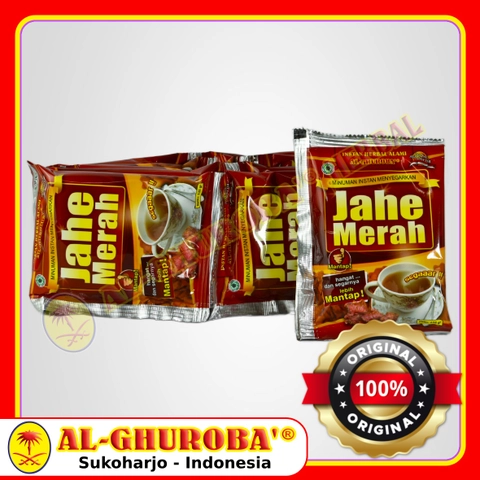 Al-Ghuroba Herbal - Jahe Merah Instan Herbal Flu Batuk Pilek Maag Nyeri Sendi Renteng 10 Sachet Al-Ghuroba