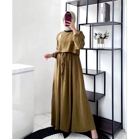 Muslim Clothing - Muslim Clothing-GAMIS GLENCA MAXY DRESS CRINGKEL AIR FLOW