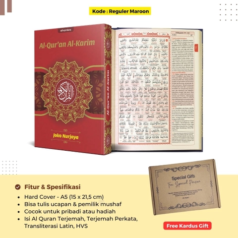 Pustaka Arafah - (PO) Al Quran Custom Terjemah Perkata Latin HC A5 Seri Reguler