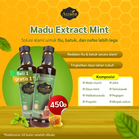 Madu Azzura - Extract Mint 450gr (Buy 1 Get 1)