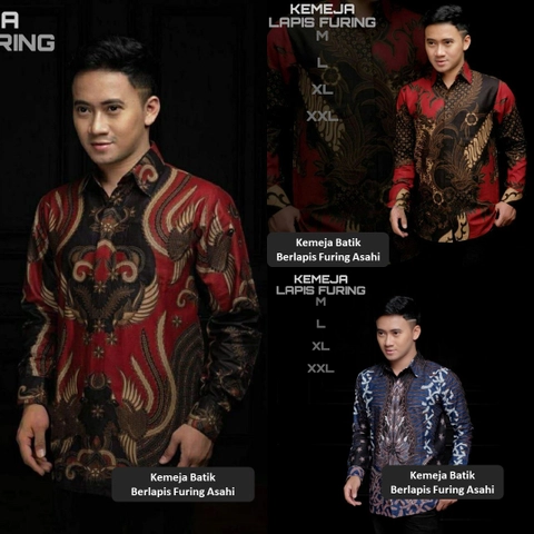 Rambe Batik Indonesia - Batik Rahman Kemeja Lengan Panjang Berlapis Furing Asahi Bahan Katun Ori