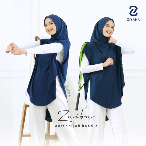 Ziyana Hijab - Hijab Sport Outer Hijab Hoodie Zaiba Jilbab Olahraga Jersey