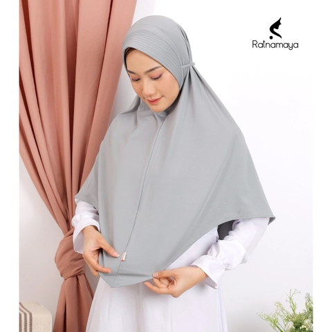 Ratnamaya - Bergo Instan Tali Leena Pad Antem Jersey Premium Khimar Tali Pad Kerudung Jumbo