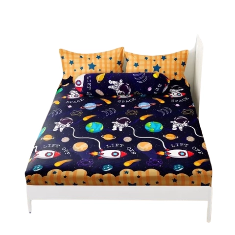 Galeripuko - Sprei Katun Premium Motif Space Galaxy