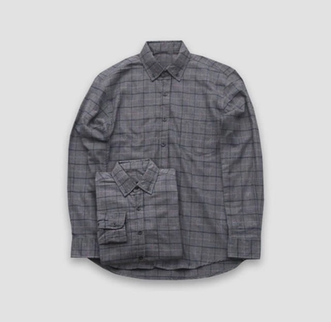 MR DEE - Kemeja panjang flannel pria grey