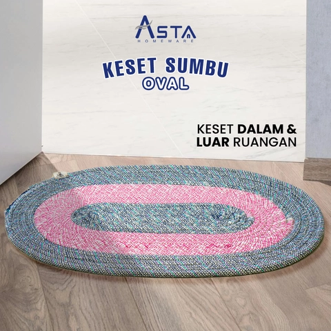 Asta Royalton Keset Kaki Lantai Serap Air Sumbu Oval Tebal 40 x 60 cm