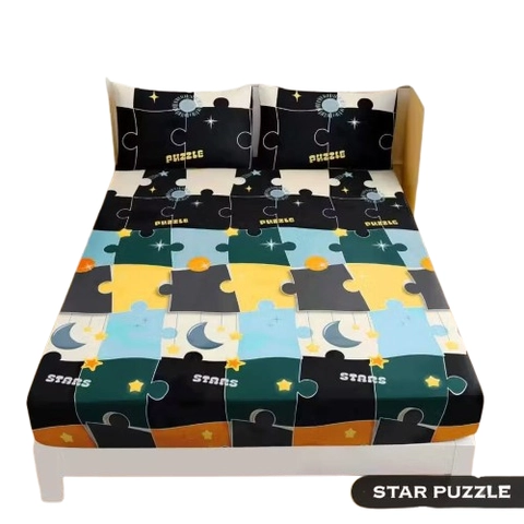 Galeripuko - Sprei Katun Premium Motif Star Puzzle
