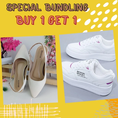 Koekita - Paket Bundling Buy 1 Get 1 Sandal Wanita Damara & Sepatu Wanita Beyound Space