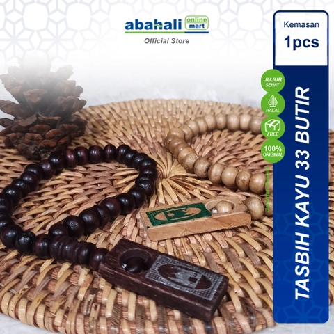 Abahali Mart - Tasbih Kayu Berkualitas 33 Cocok Untuk Souvenir Pernikahan Hadiah Ulang Tahun Oleh-oleh Haji Umroh