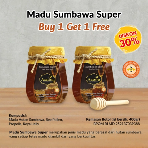 Madu Azzura - Sumbawa Super 400gr (Buy 1 Get 1)