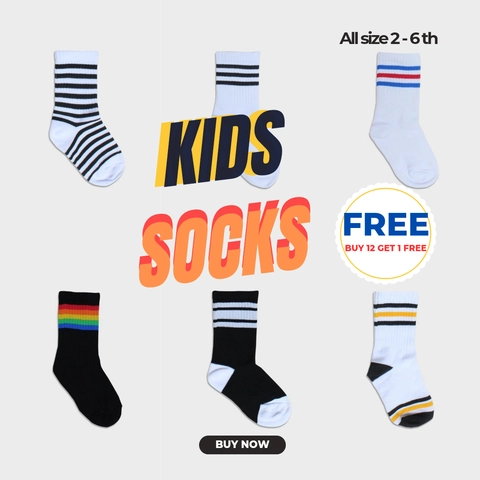 Beatdrop - kaos Kaki Anak Usia 2 - 6 Tahun Bahan Tebal Premium