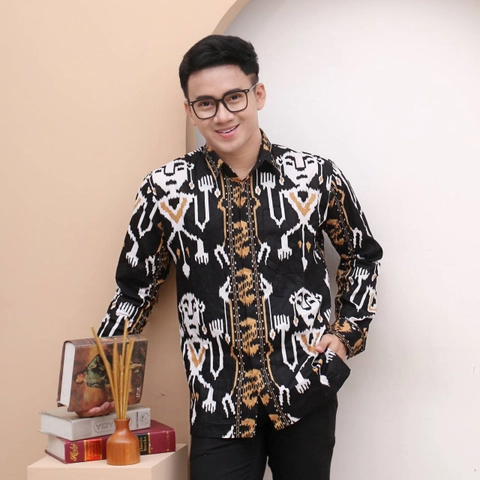 Batik Alfin - Kemeja batik pria lengan panjang Harsa terabaru