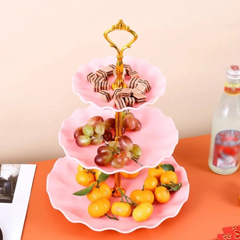 RUMAH RAYA - (PO) Rak Kue Susun 3 Tingkat Detachable Plate Cake Stand Display - MB-3
