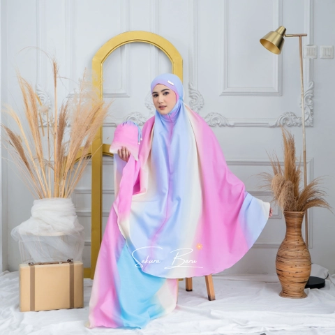 Sakura Baru - Mukena Pop Ice penutup Dagu 2in1