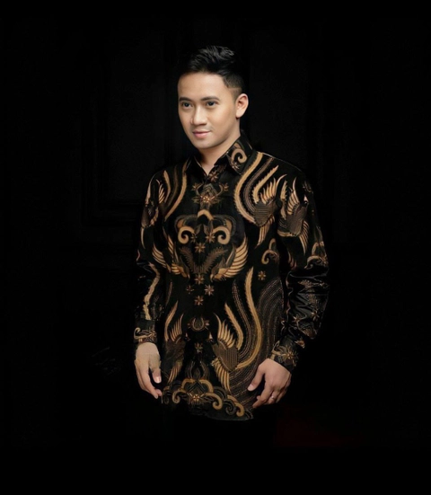 Kois Batik - Kemeja Batik pria Dewasa hitam coklat