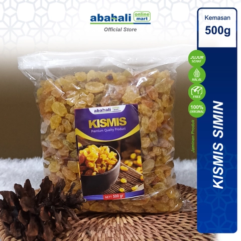 Abahali Mart - Kismis Simin Asam Manis 500g Buah Pilihan Manis Alami Cocok untuk Camilan dan Campuran Masakan