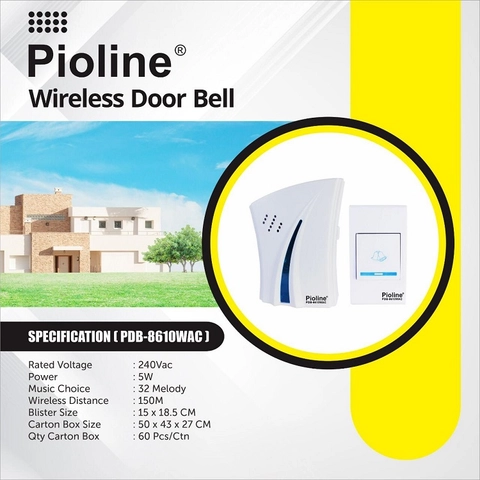 UTAMAMEGA - Bell Rumah Wireless - Door Bell 32 Melody 1 Knop