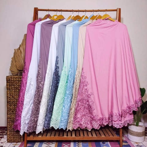 SRIAYU COLLECTION - Mukena Dewasa Renda Punggung Mewah