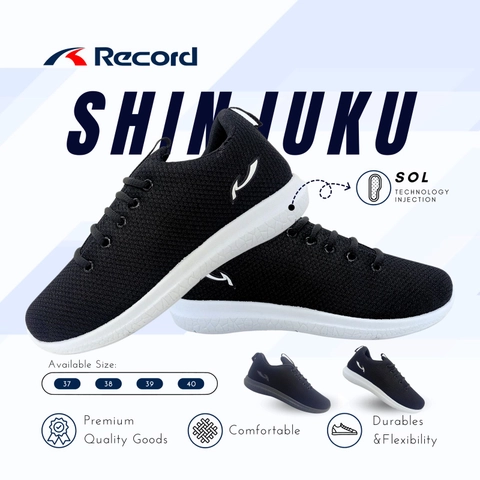 Record - RECORD SHINJUKU I Sepatu Sneaker I Sepatu Sport I Sepatu Wanita - Size L (37-40)