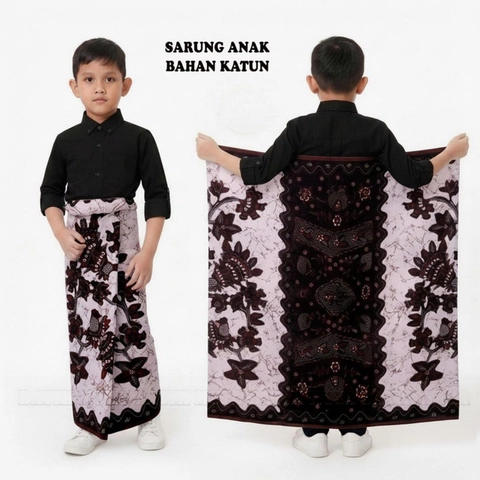Kois Batik - Sarung Batik Anak SD Tebaru Motif Bakaran