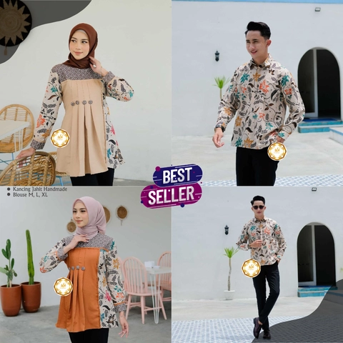 Rambe Batik Indonesia - Batik Couple Atasan Lora - Bisa Beli Pisah