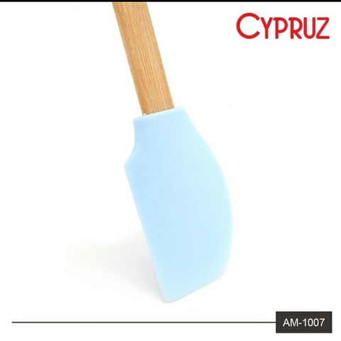 Cypruz - Spatula Lengkung GG Bambu + Silicone AM-1007