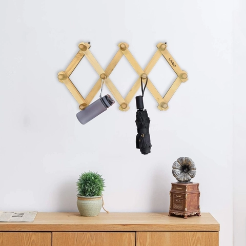 Liveo - Gantungan Baju Kayu Korea Liveo LV-508 / Wooden Hanger Hook Kapstok