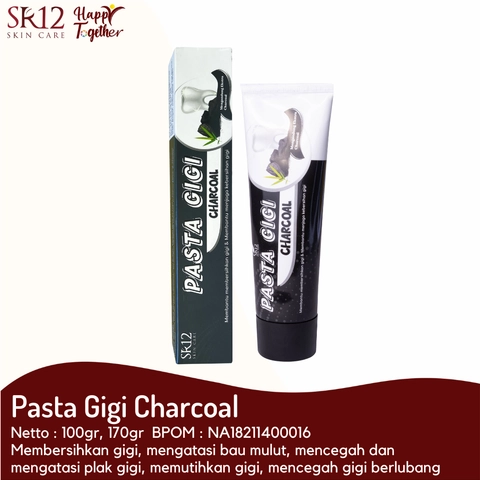 Pasta Gigi Charcoal SR12 Pemutih Gigi Dan Merontokkan Karang Gigi