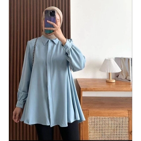 MEQA DAILY - Kinka Shakilla Blouse Polos Fit To L XL XXL