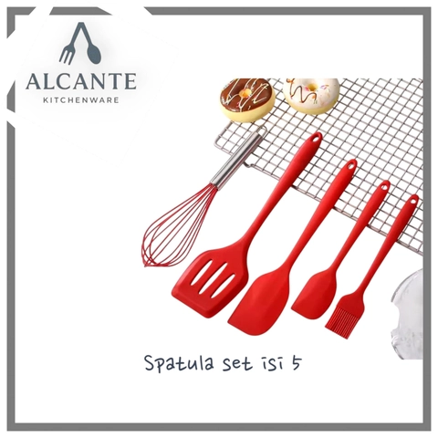 Alcante - 5 Pcs Sutil Spatula Silicone Set Sodet Silikon Set
