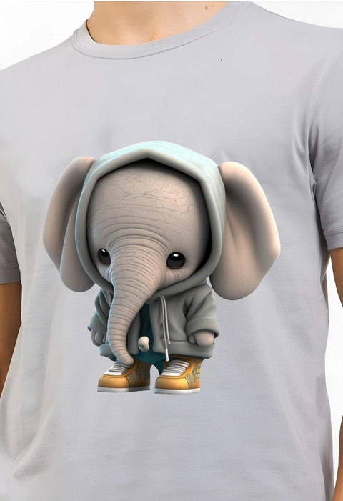 astro - Kaos Pria Gambar 3Dimensi Bayi Gajah