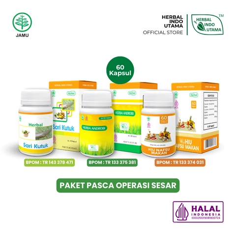 Herbal Indo Utama - Paket Terapi Herbal Pasca Operasi Caesar Herbal Indo Utama