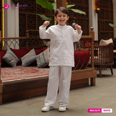 RAUNAPRIDE OFFICIAL - KOKO ANAK SET RAUNA RKA-02 PJ WHITE