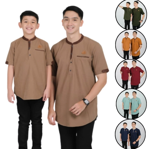 Kois Batik - Baju muslim cauple koko lengan pendek cauple ayah dan anak bagus banget